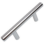 GlideRite Hardware - 2.5" Center Solid Steel 5" Bar Pull, Set of 20, Polished Chrome - Give your bathroom or kitchen cabinets a contemporary look with this pack of solid steel handles with 2-1/2-inch screw spacing. These bar pulls add a modern touch to even the most traditional of cabinets and are a quick and inexpensive way to refresh a kitchen or bathroom. Standard #8-32 x 1-inch installation screws are included.