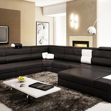 Leather Upholstered Sectional Sofas