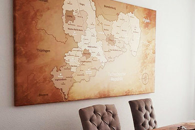 Designwandbild "Landkarte Sachsen"