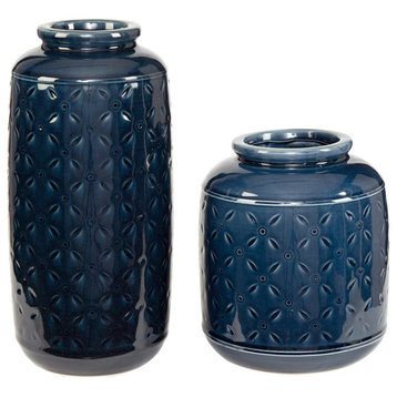 Marenda Navy Blue Vase Set of 2