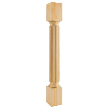 Hardware Resources P20-5-42 Traditional Solid Wood Carved Reeded - Natural