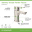 Identity Single-Handle Single Hole Faucet With Drain Assembly, 1.0 gpm, Satin Ni