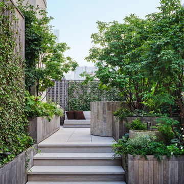 Weathered White Oak Clad Planters