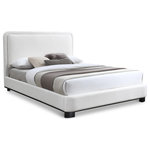 Meridian Furniture - Nolita Linen Textured Fabric / Linen Upholstered Bed, Cream, Queen, Black Finish - Upgrade the ambiance of your bedroom with the Nolita Linen Textured Fabric Bed. The bed features a luxurious cream-colored linen textured fabric that is not only soft to the touch but also incredibly durable. The solid wood natural finish base adds a touch of elegance and warmth to the overall design. If you're looking for a bed that is both stylish and functional, the Nolita Linen Textured Fabric Queen Sized Bed is the perfect choice.