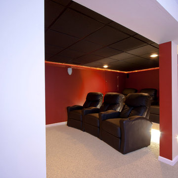 Theater Room in a Small Basement Remodel