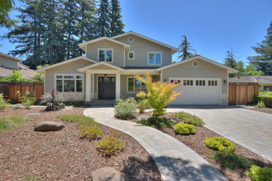 Example of a transitional exterior home design in San Francisco