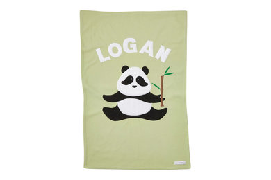 Personalized Panda Baby Blanket