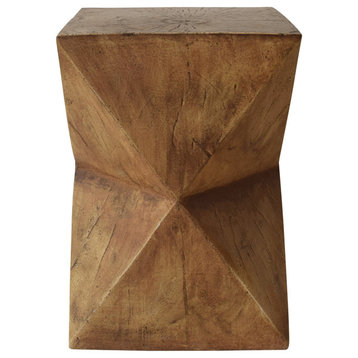 Savannah Outdoor Lightweight Concrete Accent Table, Natural