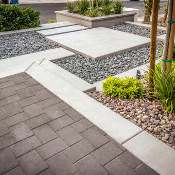 "Modern Front Yard — Stylish Entry Transformation