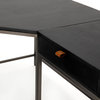 Fulton Trey Black Industrial Modular Desk With File Cabinet
