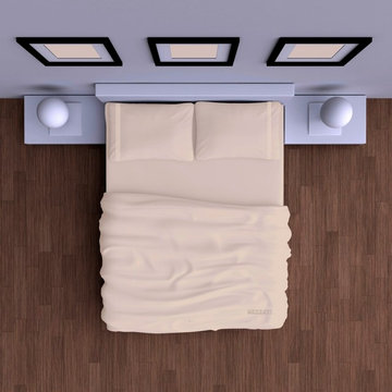 Solid Colors High Quality Brushed Micrcofiber Bed Sheet Sets by Mezzati