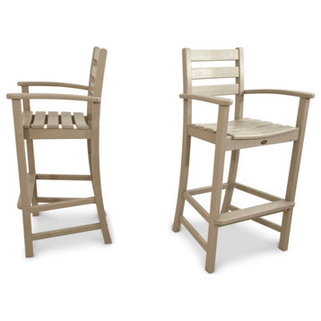 Trex Outdoor Furniture Monterey Bay 2-Piece Bar Chair Set, Sand Castle