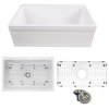 Nantucket Yarmouth-30BG Decorative Apron Fireclay Sink With Grid and Drain