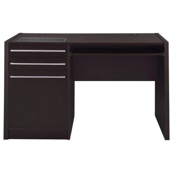 Contemporary Wooden Connect It Computer Desk, Brown