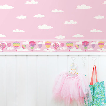 Balloons Pink Border