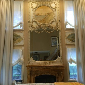 Decorative drapery rods stationary side panels, and swag/balloon valances.
