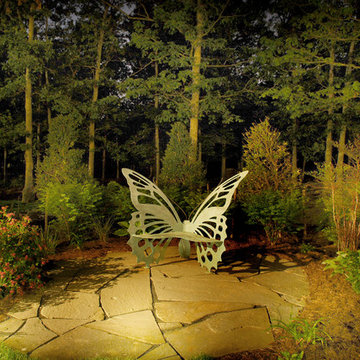 Artistic Night Lighting ~ Affordable Lawn Sprinklers and Lighting