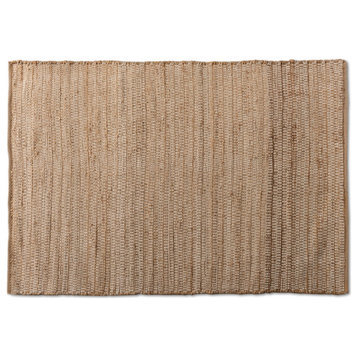 Modern and Contemporary Natural Handwoven Hemp Blend Area Rug