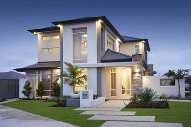 Design ideas for a contemporary home design in Perth.