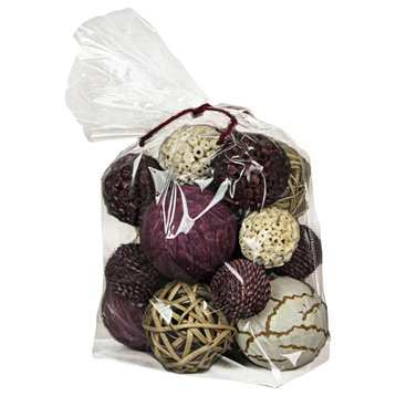 18 Pc. Exotic Dried Organic Decorative Spheres