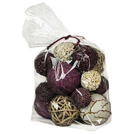 18 Pc. Exotic Dried Organic Decorative Spheres