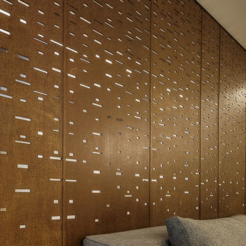 House renovation for a five member family, Screen partition