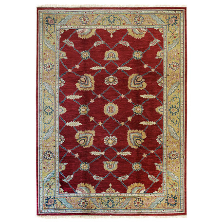 Red Traditional All Over Oushak Area Rug
