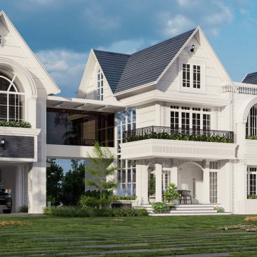 Colonial house design Tamilnadu