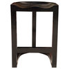Saddle Counter Stool, Hand Rubbed Black