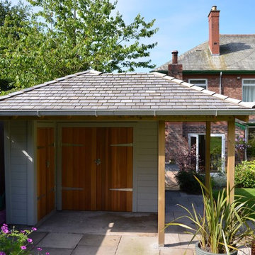 Unsightly Air Shelter into a Stunning Cedar Shed