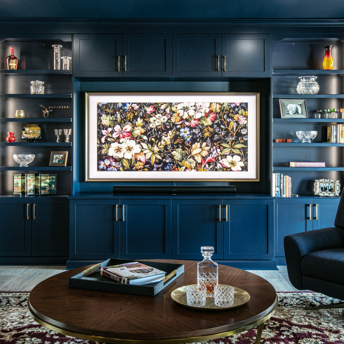 Moody Dramatic Basement Remodel