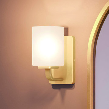 Luxury Contemporary Wall Sconce, Satin Gold