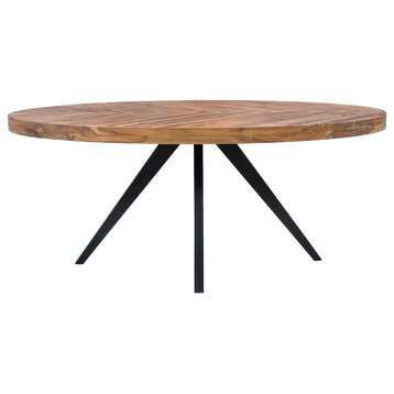 First of A Kind Parq Oval Dining Table Amber
