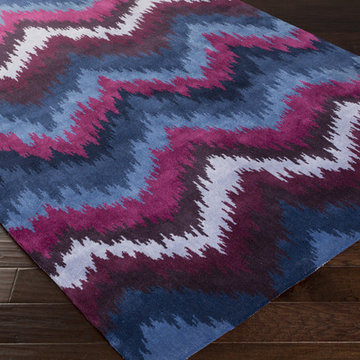 Swank Hand Tufted Rug in Navy / Eggplant / Iris by Surya -$286.89