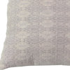 Beige Throw Pillow With Ikat Pattern, 20"x20"