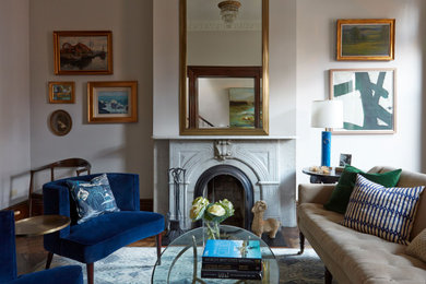 Living room - living room idea in Chicago