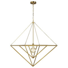 Visual Comfort TP1151BBS Burnished Brass Vaso 12 Wide Pendant 