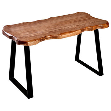 WELLAND Wood Entryway Bench With Metal Legs