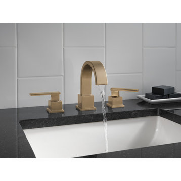 Delta Vero Two Handle Widespread Bathroom Faucet, Champagne Bronze, 3553LF-CZ