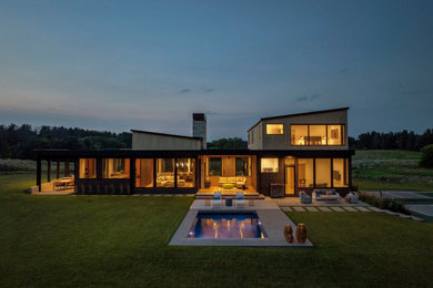 Contemporary exterior home idea in Minneapolis