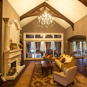 Living Room with View of Back Patio - Private Residence in Indian Hill, Ohio