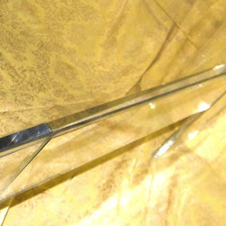 Coffee Table - Lucite with flange and optional lower shelf - square or rectangle - Products