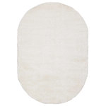 Alpine Rug Co. - Taylor Collection Plush White Shag Area Rug, 3'11"x5'11" - Cozy shag is a key feature of the Taylor collection. Made of stain-resistant polypropylene, these rugs are easy to care for and comfortable underfoot.