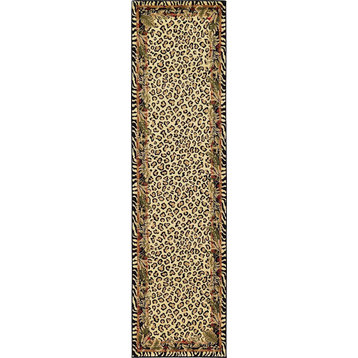 Animal Inspirations Runner Area Rug 2'7"x10' WIld Collection, Collage