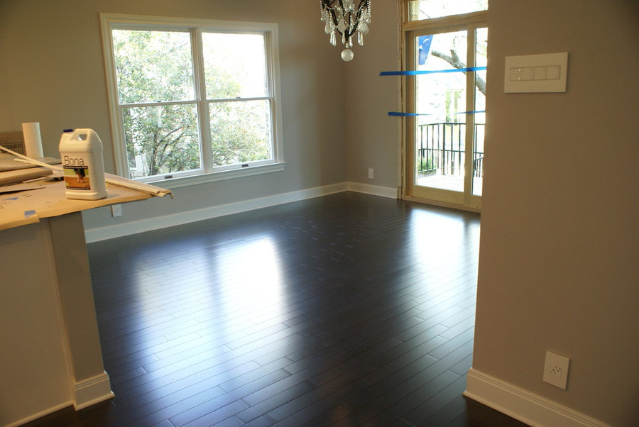 Westlake dark wood floors