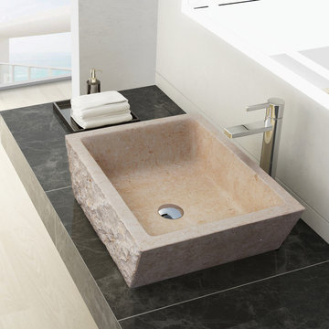 Branson Stone Vessel Sink in Egyptian Yellow marble