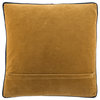 Jaipur Living Bryn Solid Throw Pillow, Gold, Poly Fill