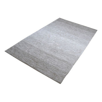 Handmade Cotton Rug In Beige And White   Gray Finish - Decor - Rug