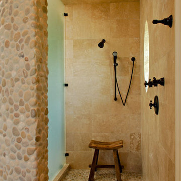 Pebble texture and stone Master Shower