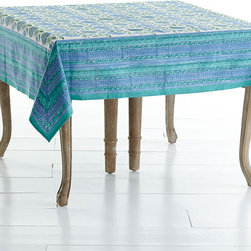 Woodblock Print Tablecloth - Floral - Tablecloths